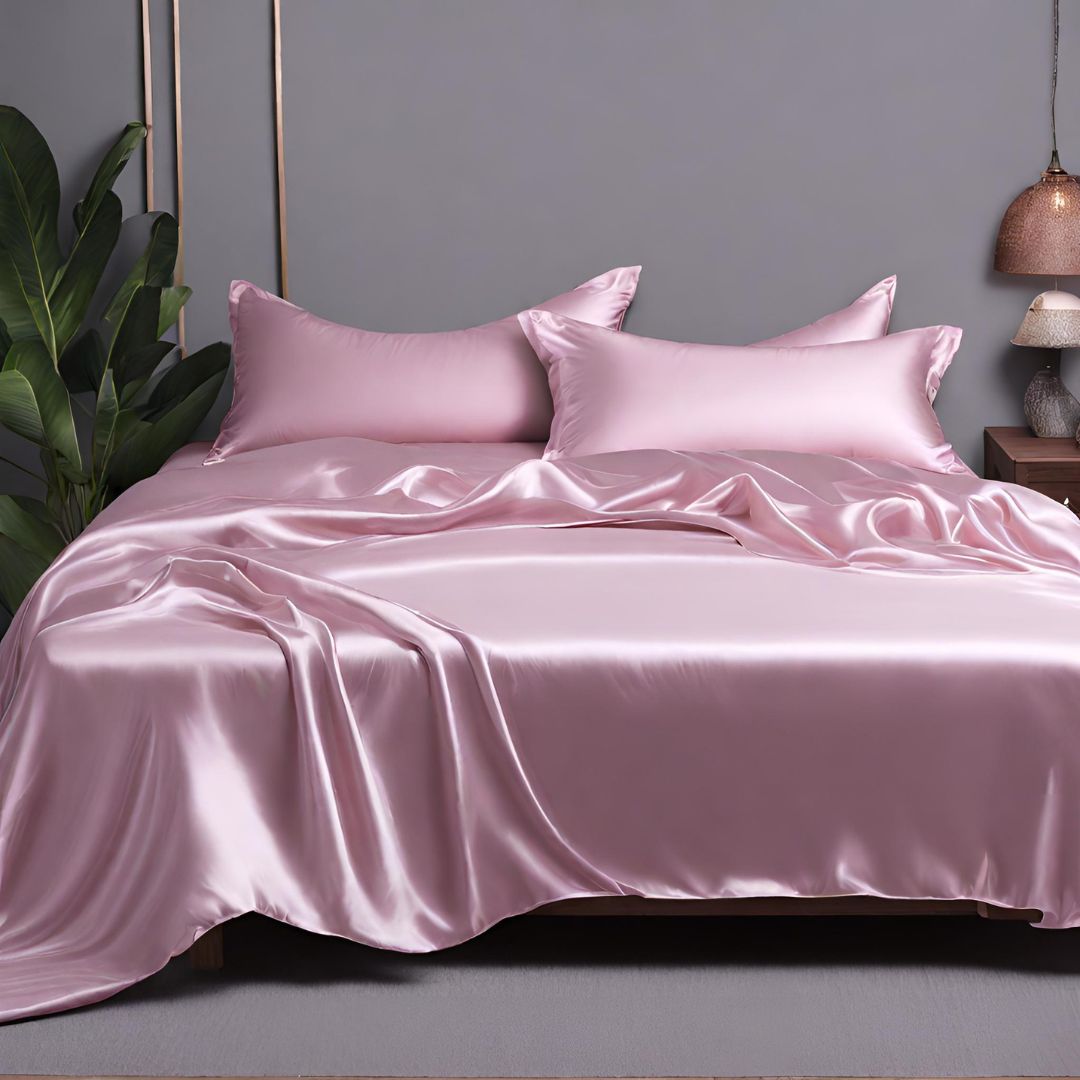 Buy 100% Pure Mulberry Silk Pillowcase In India, Color-Pink